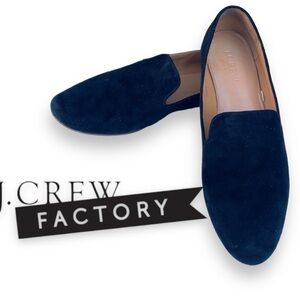J Crew Women's Suede Smoking Loafers Flat Shoes Style AA524 Size  6.5